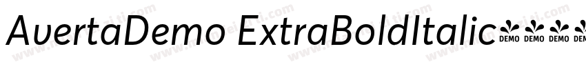 AvertaDemo ExtraBoldItalic字体转换